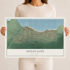 Ocean Gate, New Jersey map print, 12" x 18" Archival Matte Print mockup
