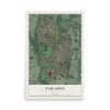 Paramus, New Jersey map print, 12" x 18" Archival Matte Print mockup