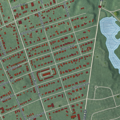 Close-up 2 of the Pitman, New Jersey map artwork
