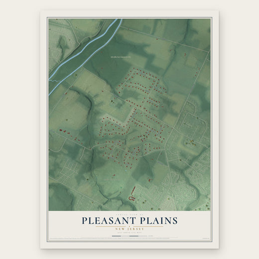 Pleasant Plains, New Jersey map print, the full design