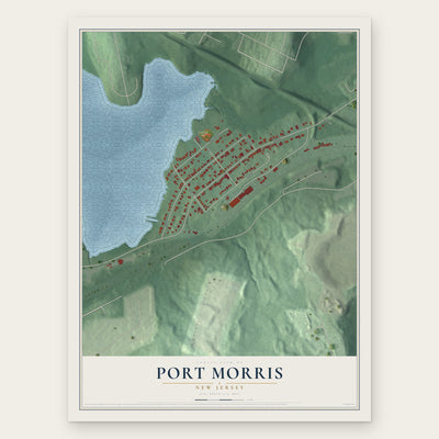 Port Morris, New Jersey map print, the full design