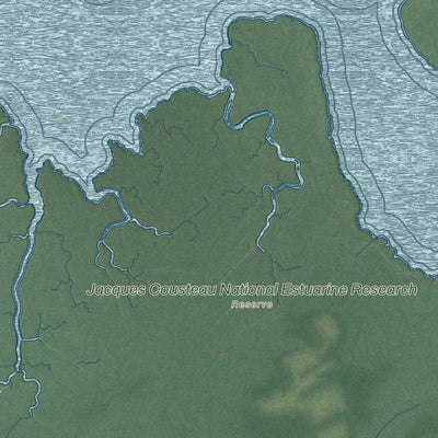 Close-up 2 of the Port Republic, New Jersey map artwork