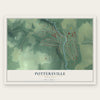 Pottersville, New Jersey map print, the full design