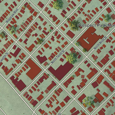 Close-up 1 of the Prospect Park, New Jersey map artwork