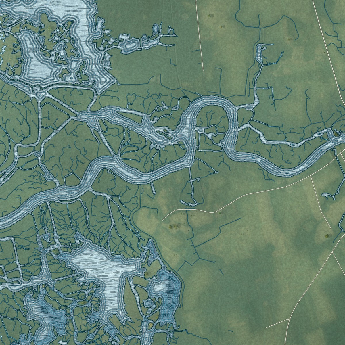 Close-up 1 of the Quinton, New Jersey map artwork