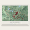 Rainbow Lakes, New Jersey map print, the full design