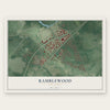 Ramblewood, New Jersey map print, the full design
