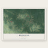 Richland, New Jersey map print, the full design