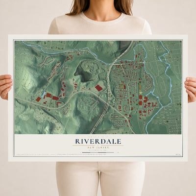 Riverdale, New Jersey map print, 18" x 24" Archival Matte Print mockup