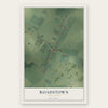 Roadstown, New Jersey map print, the full design