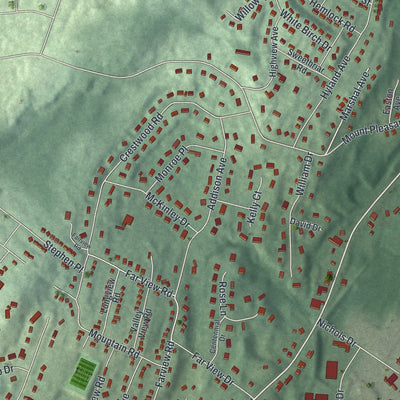 Close-up 2 of the Borough of Rockaway, New Jersey map artwork