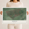 Roselle, New Jersey map print, 12" x 18" Archival Matte Print mockup