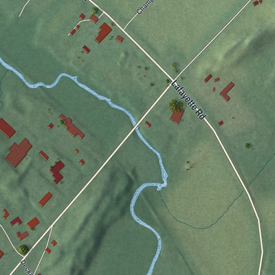 Close-up of the map of Ross Corner, New Jersey print showing street and building detail