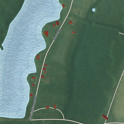 Close-up of the map of Seeley, New Jersey print showing street and building detail