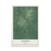 Map of Shamong, New Jersey, 12 x 18 inch unframed archival matte print