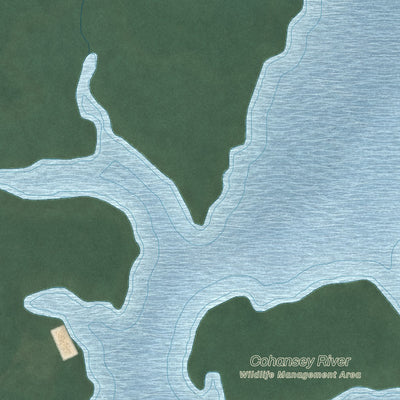 Close-up of the map of Sheppards Mill, New Jersey print showing street and building detail