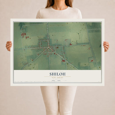 Shiloh, New Jersey map print, 24" x 36" Archival Matte Print mockup