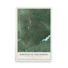 Borough of Shrewsbury, New Jersey map print, 12" x 18" Archival Matte Print mockup