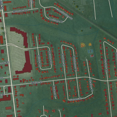 Close-up 2 of the Borough of Shrewsbury, New Jersey map artwork
