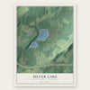 Silver Lake, Warren County, New Jersey map print, the full design