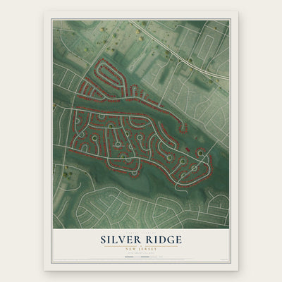 Silver Ridge, New Jersey map print, the full design