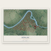 Singac, New Jersey map print, the full design