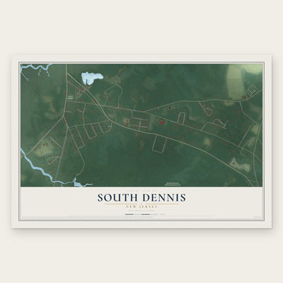South Dennis, New Jersey map print, the full design
