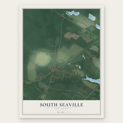 South Seaville, New Jersey map print, the full design