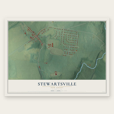 Stewartsville, New Jersey map print, the full design