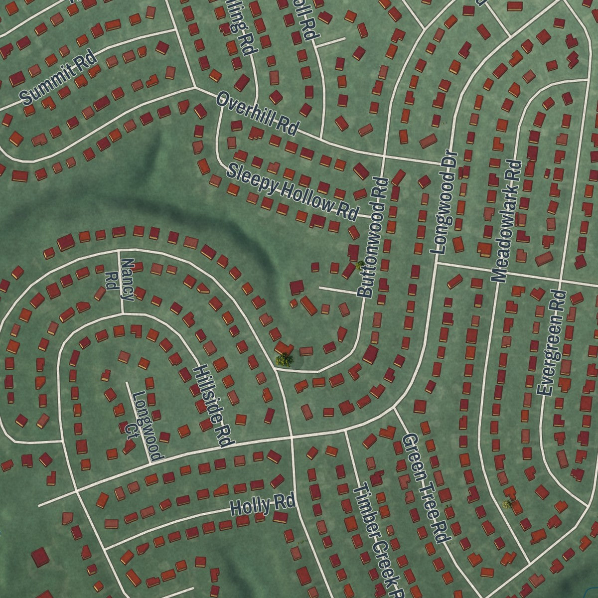 Close-up 2 of the Stratford, New Jersey map artwork