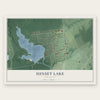 Sunset Lake, New Jersey map print, the full design