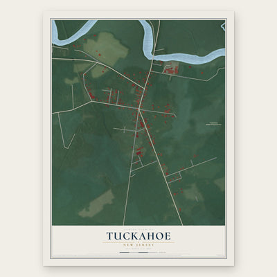 Tuckahoe, New Jersey map print, the full design