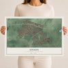 Union, New Jersey map print, 12" x 18" Archival Matte Print mockup