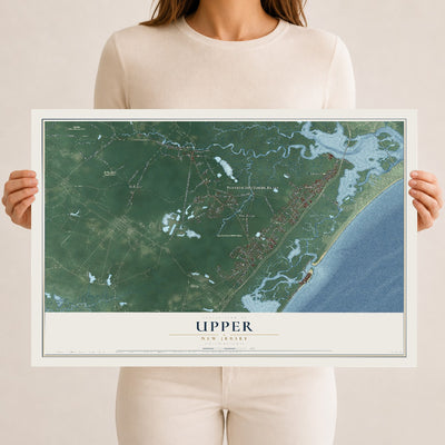 Upper, New Jersey map print, 12" x 18" Archival Matte Print mockup