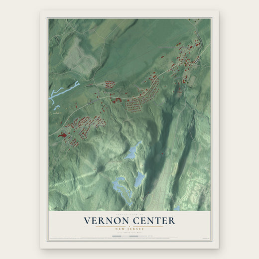 Vernon Center, New Jersey map print, the full design
