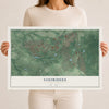 Voorhees, New Jersey map print, 12" x 18" Archival Matte Print mockup