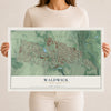 Waldwick, New Jersey map print, 12" x 18" Archival Matte Print mockup