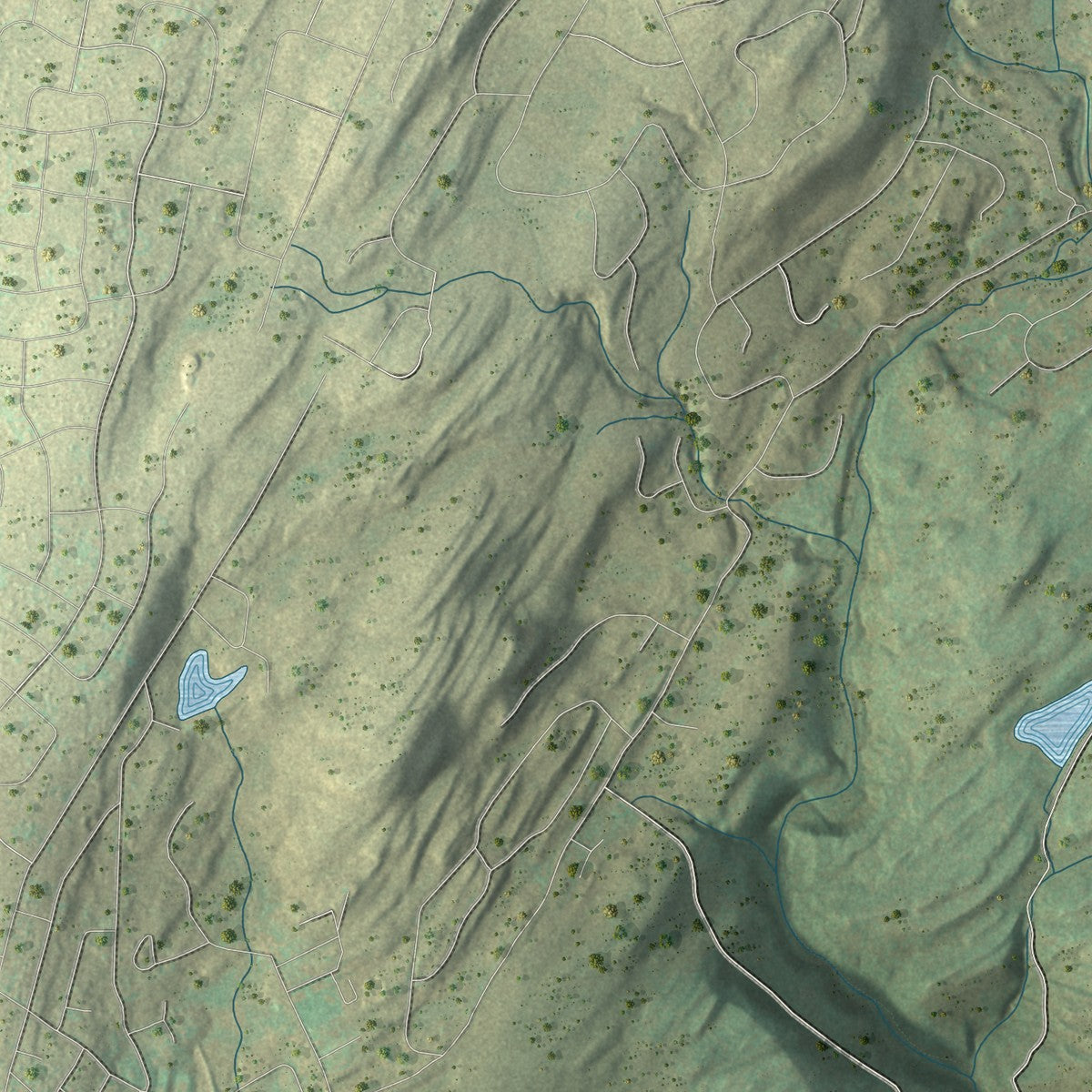Close-up 2 of the Walpack, New Jersey map artwork