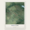 West Park, New Jersey map print, the full design