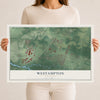 Westampton, New Jersey map print, 12" x 18" Archival Matte Print mockup