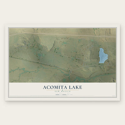 Acomita Lake, New Mexico map print, the full design