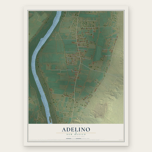Adelino, New Mexico map print, the full design