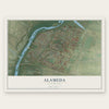 Alameda, New Mexico map print, the full design