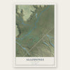 Algodones, New Mexico map print, the full design