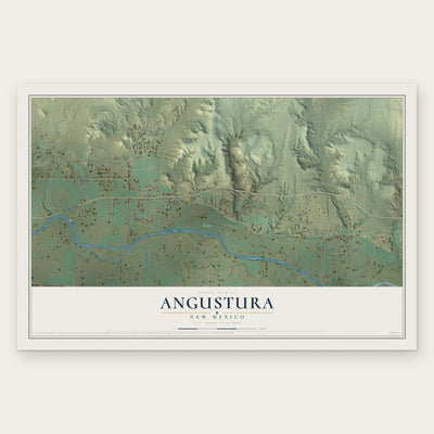 Angustura, New Mexico map print, the full design