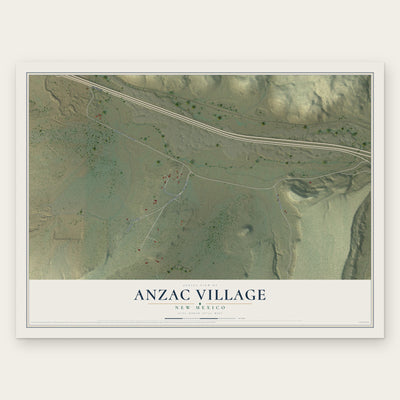 Anzac Village, New Mexico map print, the full design