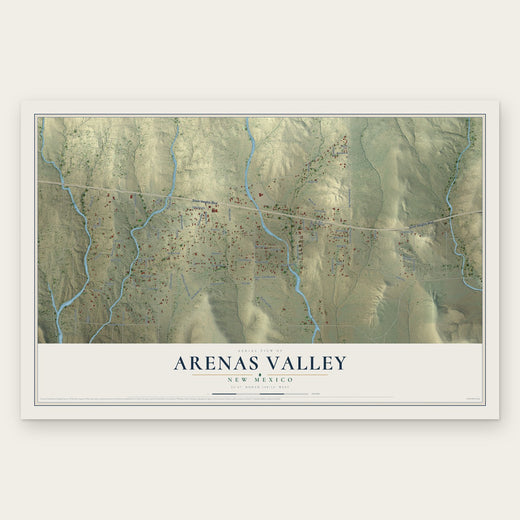 Arenas Valley, New Mexico map print, the full design