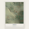 Arrey, New Mexico map print, the full design