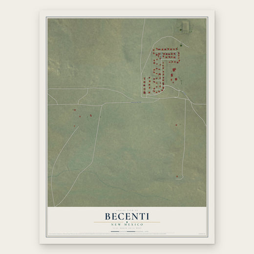 Becenti, New Mexico map print, the full design