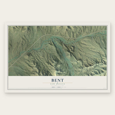 Bent, New Mexico map print, the full design